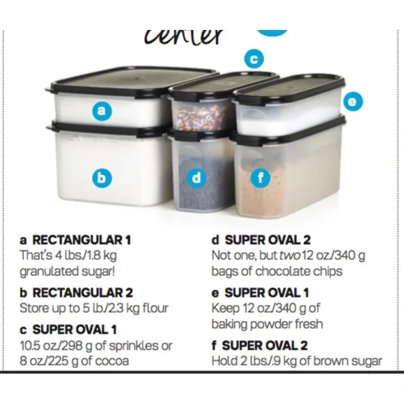 Tupperware New Modular Mates Baking Center Set in Black